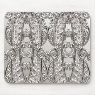 Silver Ornate Modern Mousepad