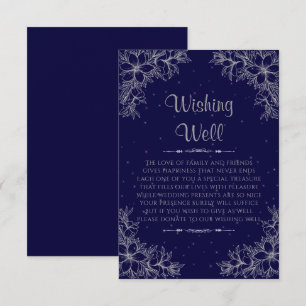 Silver Ornate Wedding Wishing Well Enclosure Card