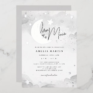 Silver Over the Moon Baby Shower