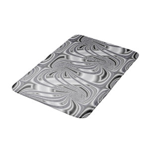 Silver Pattern Bath Mat