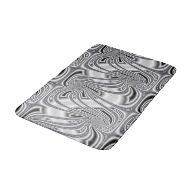 Silver Pattern Bath Mat (Angled)