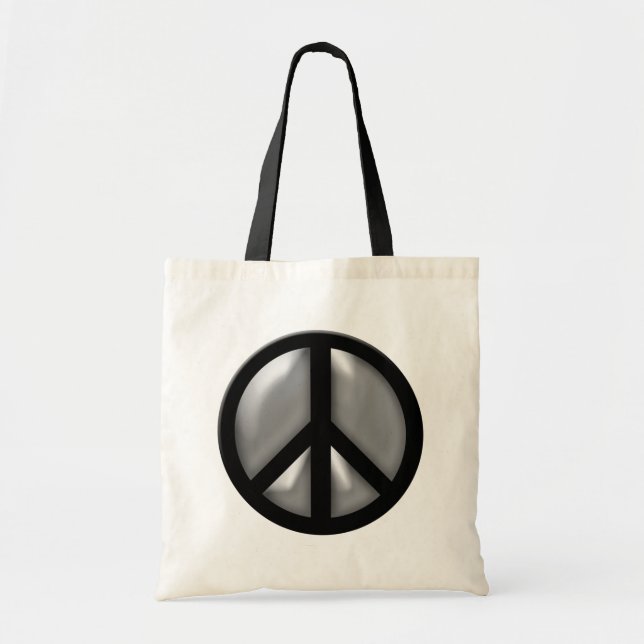 Silver Peace Tote Bag (Front)