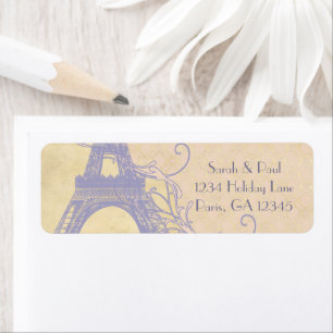 Silver Peony Damask Lavender Vintage Eiffel Tower