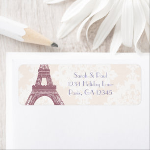 Silver Peony Damask Lavender Vintage Tour Eiffel