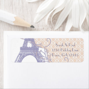 Silver Peony Damask Lavender Vintage Tour Eiffel