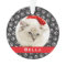 Silver Pet Paw Prints Red Custom Cat Name Photo