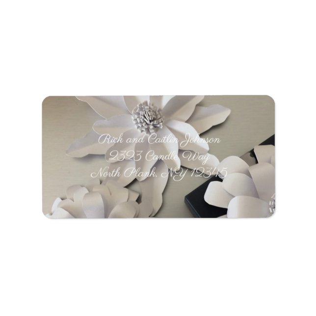 Silver Petals New Address Label (Front)