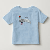 Silver pheasant bird cartoon illustration