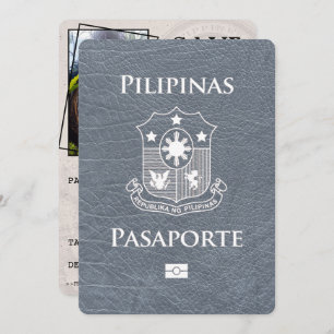 Silver Philippines Passport Save The Date