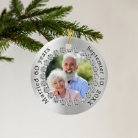 Silver photo 60th diamond wedding anniversary