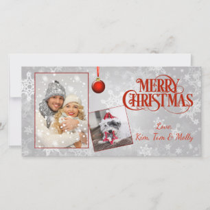 Silver Photo Christmas Card