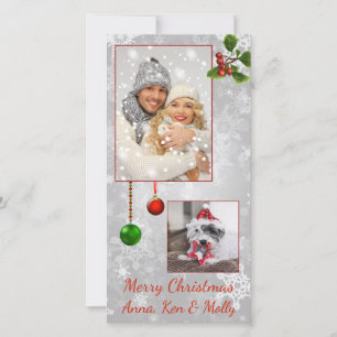 Silver Photo Christmas Card