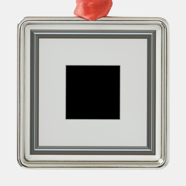 silver picture frame layout metal ornament (Front)