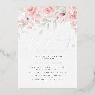 Silver Pink Floral Butterfly Baby In Bloom 