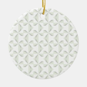 Silver Pinwheels Ceramic Ornament