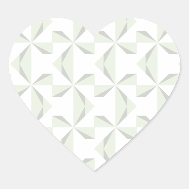 Silver Pinwheels Heart Sticker (Front)