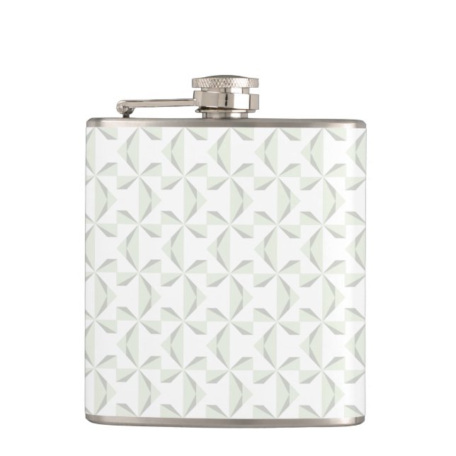 Silver Pinwheels Hip Flask (Front)