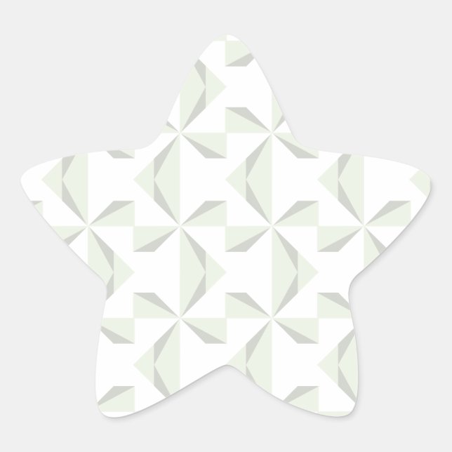 Silver Pinwheels Star Sticker (Front)