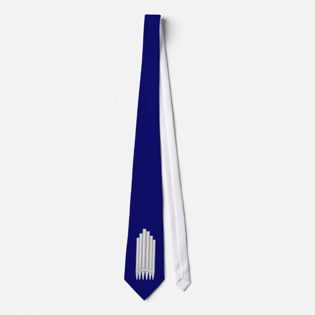 Silver pipes tie (Front)