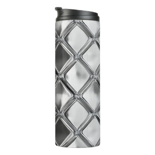 Silver Plate Pattern Thermal Tumbler