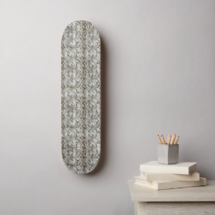 Silver Plates Pattern Skateboard