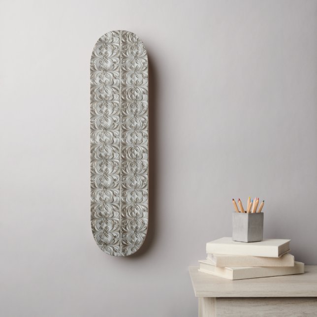 Silver Plates Pattern Skateboard (Wall Art)