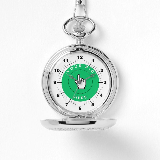 Silver Pocket Watch - Personalized   (Front)