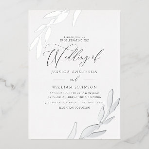 Silver Pressed Foil Leaf Supremely Elegant Wedding