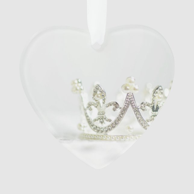 Silver Princess Crown Ornament (Front)