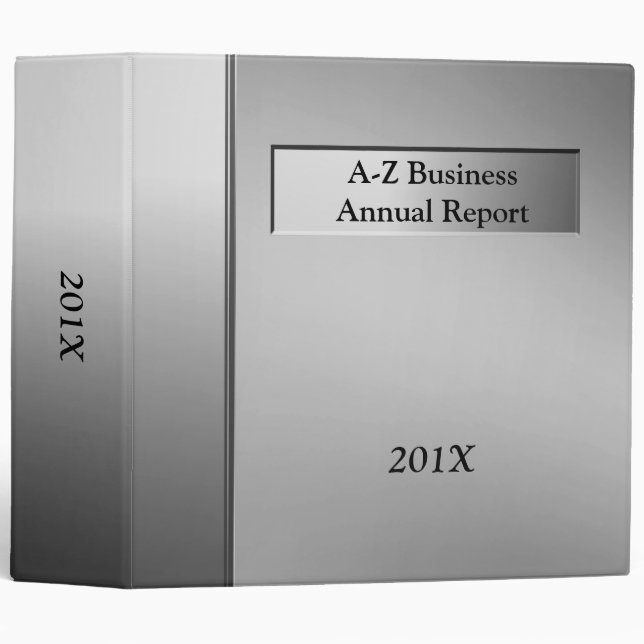 Silver Professional Business Binder (Front/Spine)