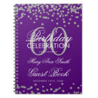 Silver Purple 60th Birthday Guest Book Confetti