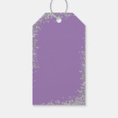 Silver Purple Floral 1st Holy Communion Thank You Gift Tags (Back)