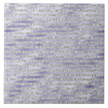 Silver Purple Glitzy Glitter Stripes