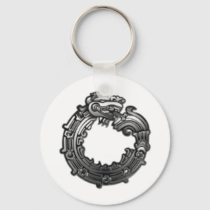 Silver Quetzalcoatl Keychain