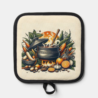 Silver Quilted Heat Protection Oven Mitt Pot Holder