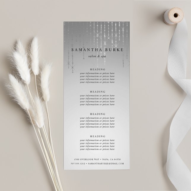 Silver Rain | Pricing or Services Rack Card (Creator Uploaded)