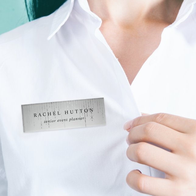 Silver Rain String Lights Name Tag (Creator Uploaded)