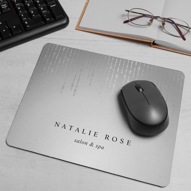 Silver Rain String Lights Personalized Mouse Pad (Creator Uploaded)