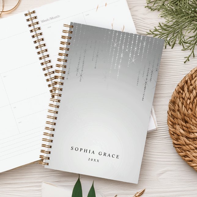 Silver Rain String Lights Personalized Planner (Creator Uploaded)