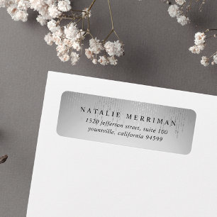 Silver Rain String Lights Return Address