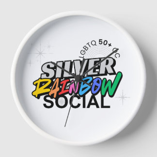 Silver Rainbow Keychain Clock