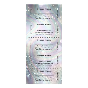 Silver Rainbow Raffle Ticket Rack Card
