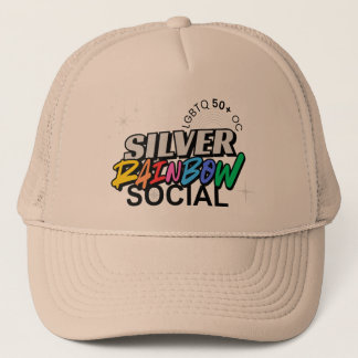 Silver Rainbow Social Trucker Hat
