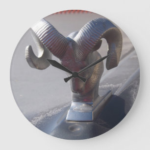 Silver Ram Large Clock