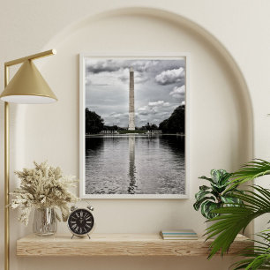 Silver Reflections Washington Monument Poster