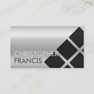 Silver reflective gradient card with squares