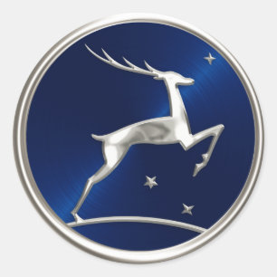 Silver Reindeer Envelope Seal