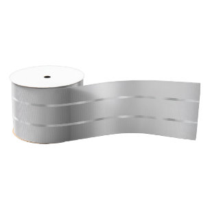 Silver Ribbon Bow Bridal Shower Grosgrain Ribbon