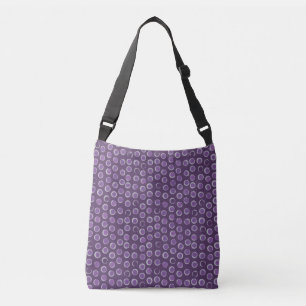 Silver Rings on Purple Tote Bag