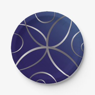Silver roads paper plate